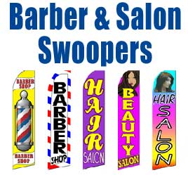 Barber and Salon Swooper Flags