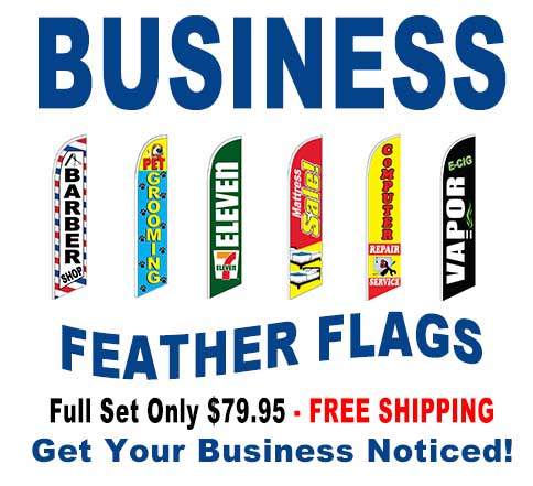 Business Feather Flags - Big Tex Banners And Flags