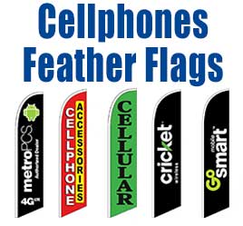 Cell Phone Feather Flags