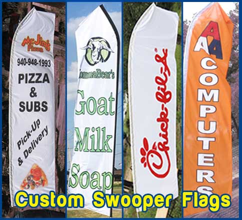 2 two GREAT MPG gr/wh 11.5 Swooper #4 Feather Flags BANNERS 