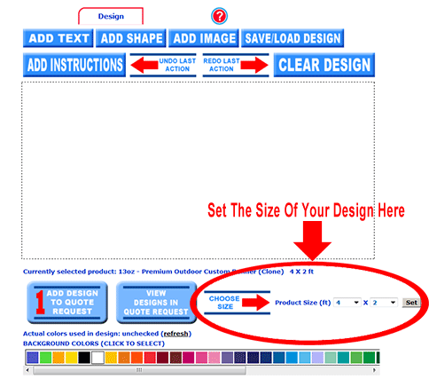 Choosing design size