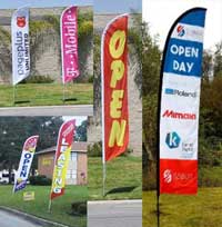 Variety of Feather Banners 