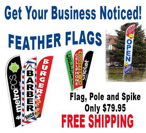 Pre-Printed Feather Flags