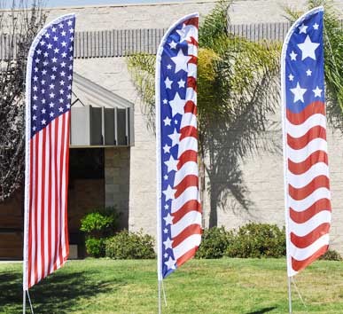 Patriotic Feather Flags