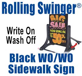 Swinger Black Write On/Wash Off Sidewalk Signs