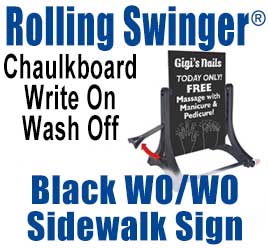 Rolling Swinger Write On/Wash Off Chalkboard Sidewalk Signs