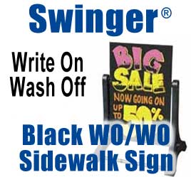 Swinger Black Write On/Wash Off Sidewalk Signs