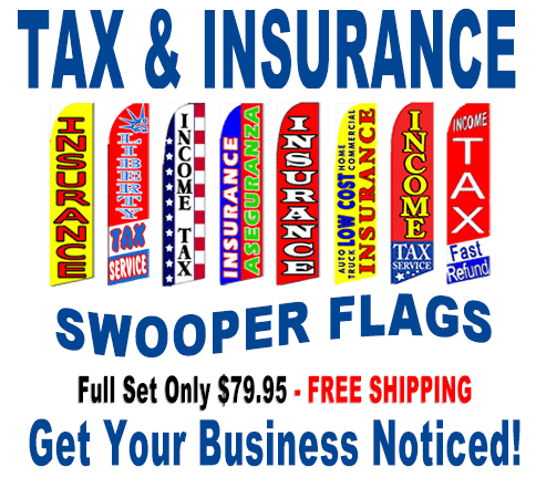 Insurance Swooper Flag Advertising Flag Feather Flag Insurance Services Here