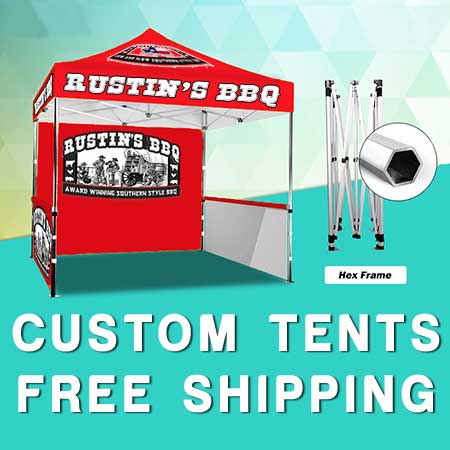 Personalized pop up outlet tents