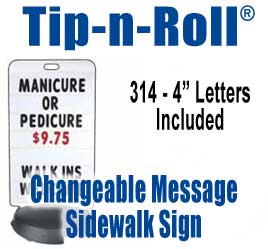 Tip-n-Roll Changeable Message Sidewalk Signs