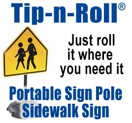 Tip-n-Roll Portable Pole Signs