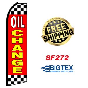 Oil Change Swooper Flag sf272