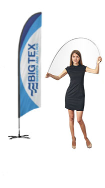 Lightweight Fiberglass Poles for banner flag display.