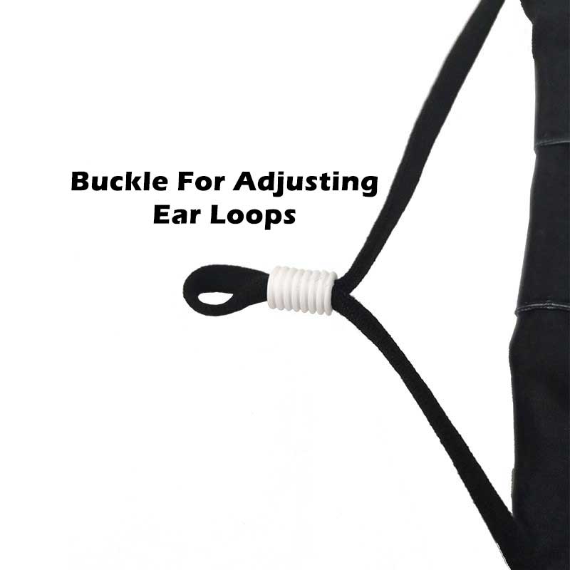 Buckle for adjusting ear loops