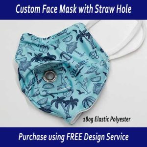 Face Mask with Straw Hole Design Service