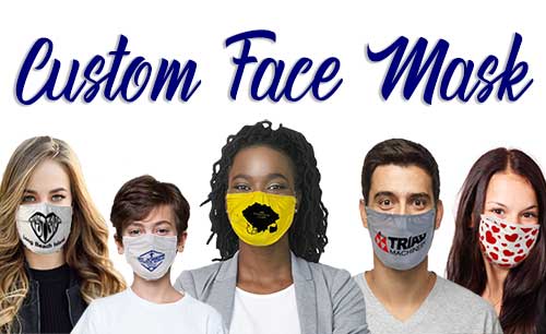 people wearing custom branded face mask