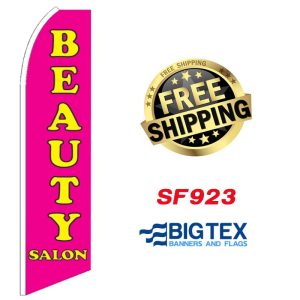 Pink/Yellow Beauty Salon Swooper Flag