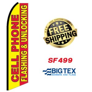 Cellphone Flashing Swooper Flag