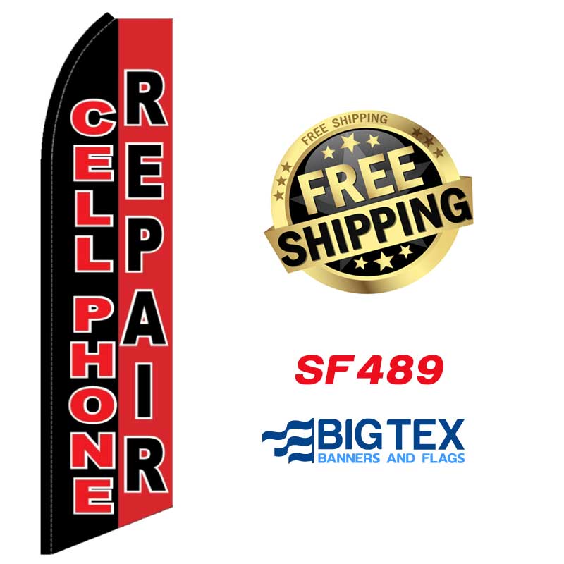 Cellphone Repair Swooper Flag