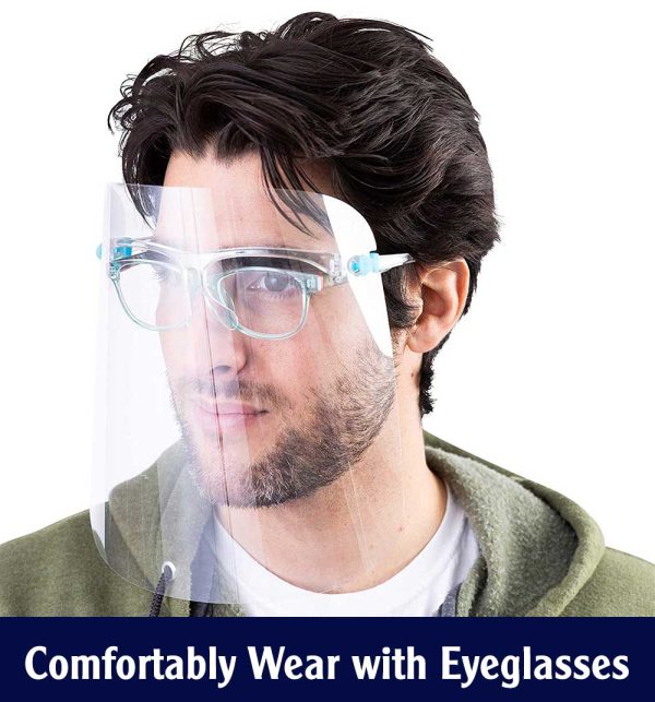 Face Shield works with glasses