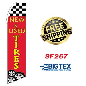New & Used Tires Swooper Flag