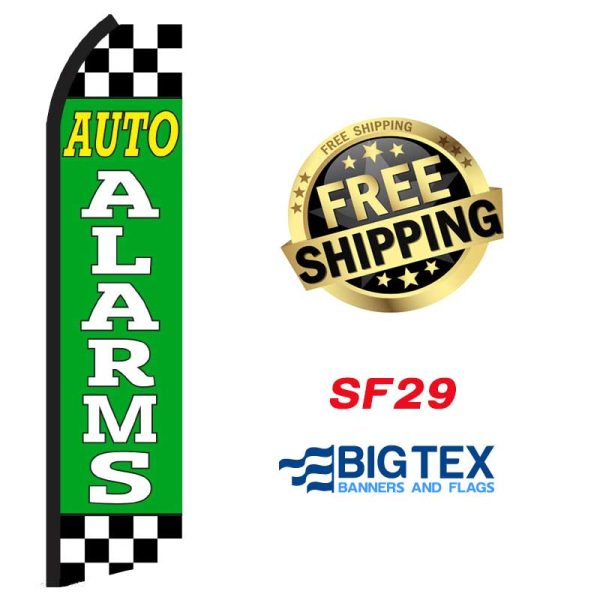 Green Auto Alarms Swooper Flag SF29