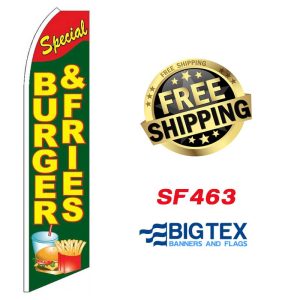 Burgers & Fries Swooper Flag