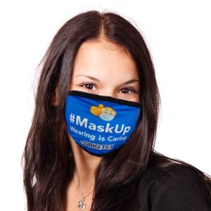 girl wearing custom face mask