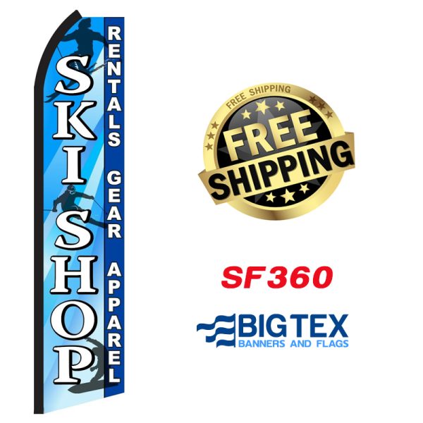 Ski Shop Swooper Flag