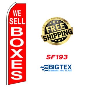 We Sell Boxes-Red Swooper Flag