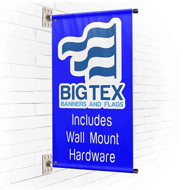 Street Banner with Wall Mount Hardware.