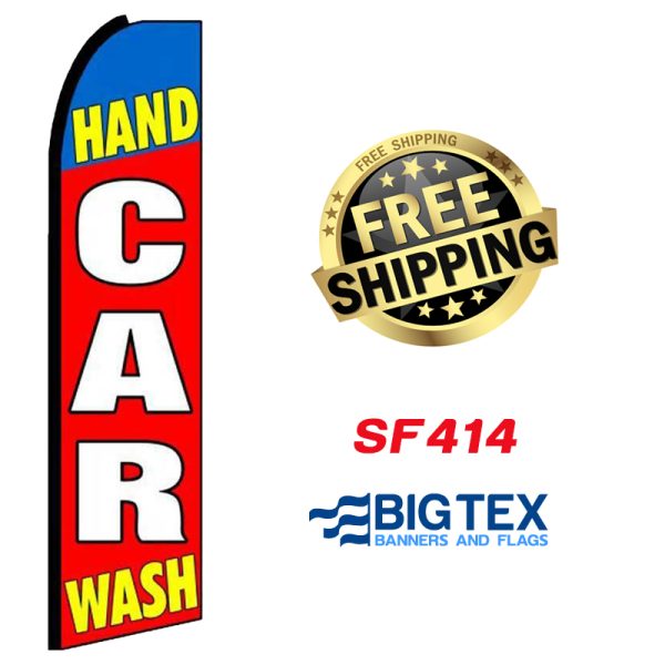 Hand Car Wash Swooper Flag SF414