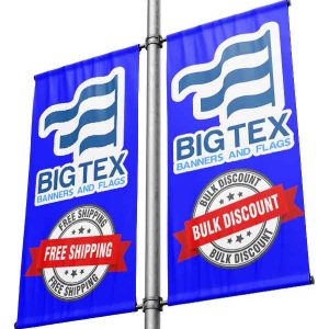 Double Mount Pole Banners with free shipping and wholesale pricing.
