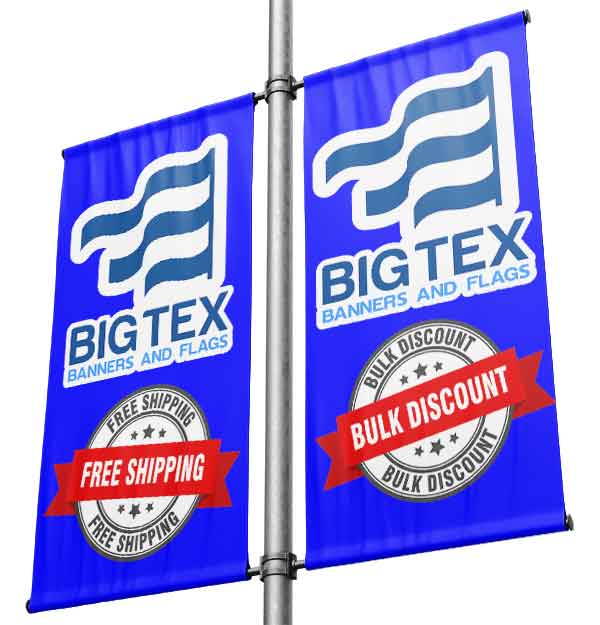 Light Pole Banners for Schools - Big Tex Banners and Flags