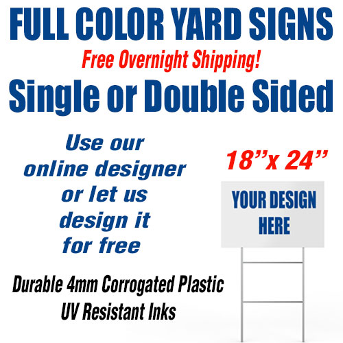 full color yard signs