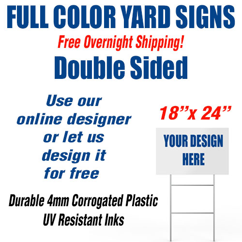full color yard signs double sided