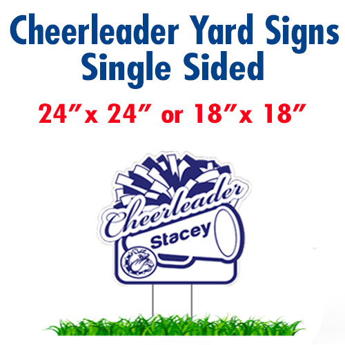 cheerleader yard signs