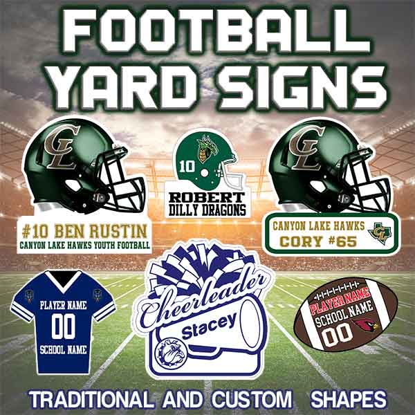 football yard signs