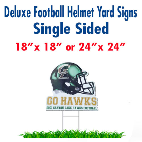 deluxe football helmet yard sign