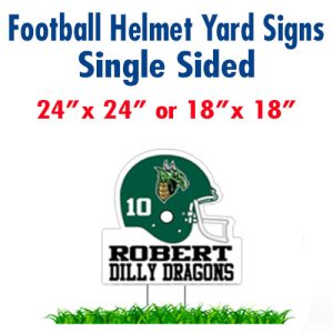 football helmet yard sign