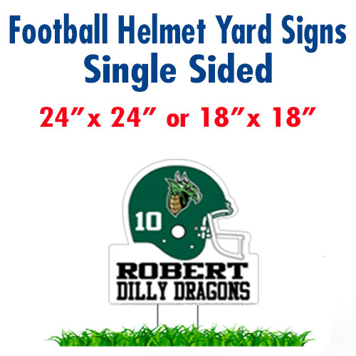 football helmet yard sign