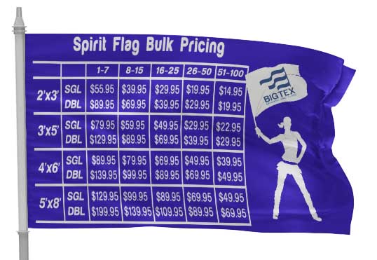 Spirit Flags Wholesale / Bulk Pricing