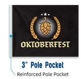3 inch pole pocket flag
