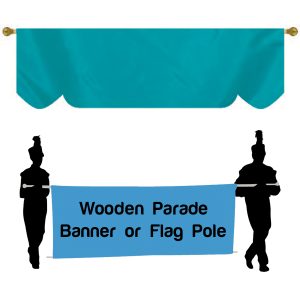 Wooden parade Pole