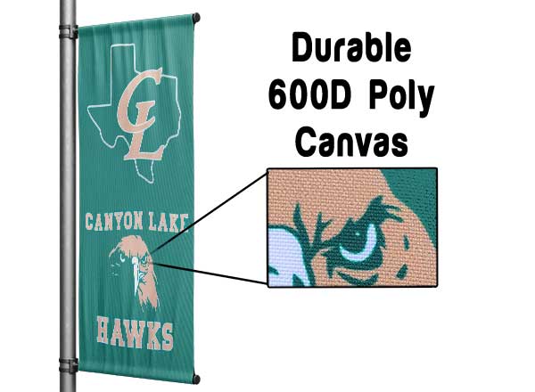 600D Polyester Canvas Pole Banner