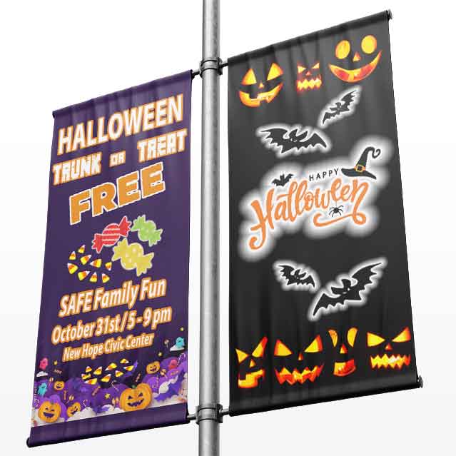 Halloween Street Pole Banner