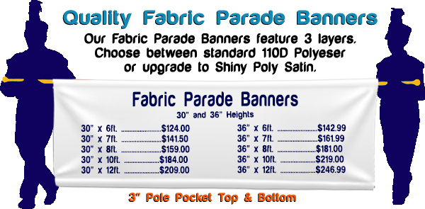 Custom Fabric Parade Banners 