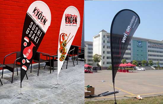 Indoor and outdoor Teardrop Banner Signs