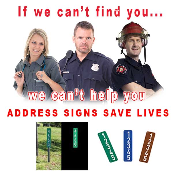 911 Reflective Address Signs for Comal County