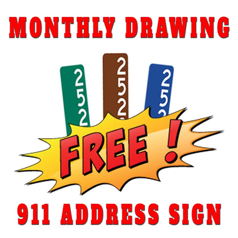 Win a FREE 911 Address Sign in Comal County 